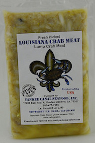 One-pound package of Yankee Canal lump crab meat.