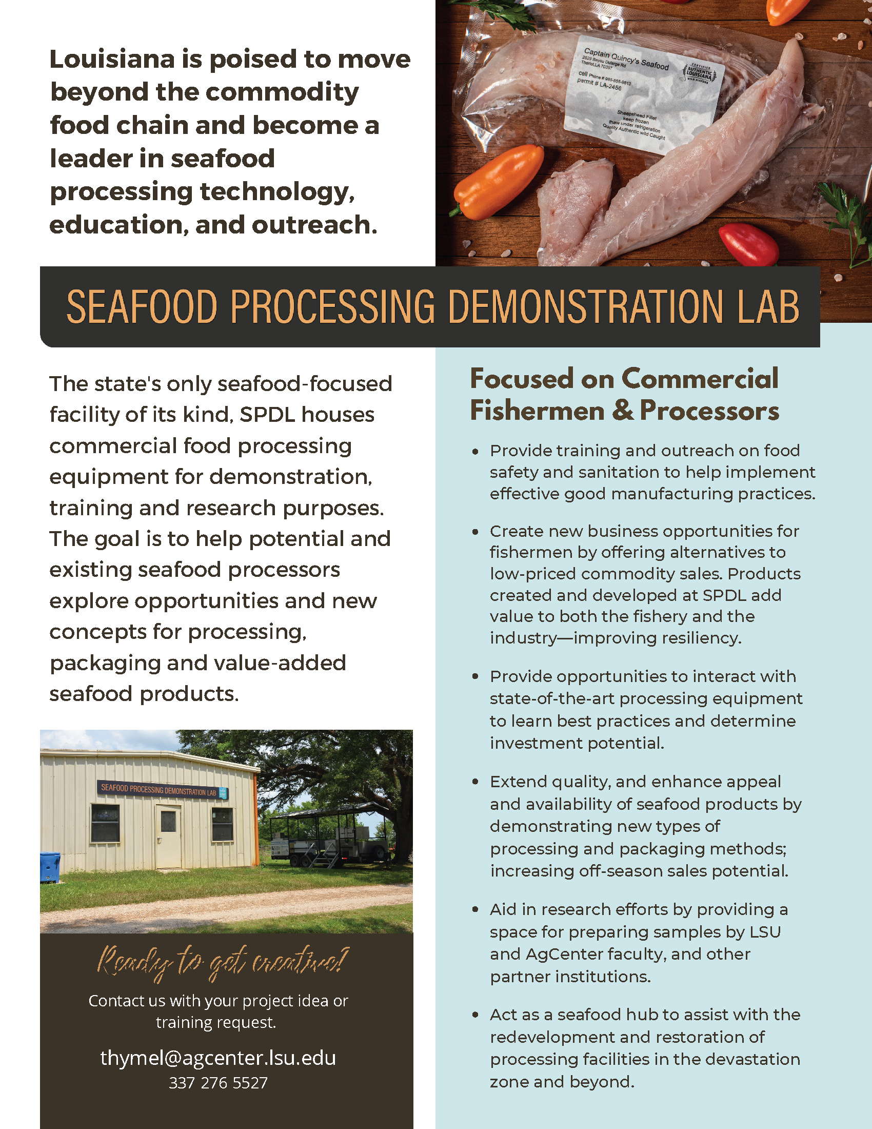 Seafood Processing Demonstration description.
