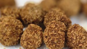 Fried fish boulettes.